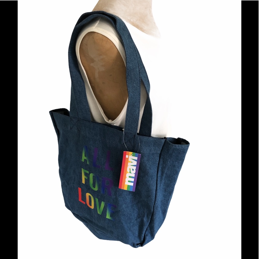 Mavi All For Love Oversized Denim tote bag PRIDE - Picture 3 of 10